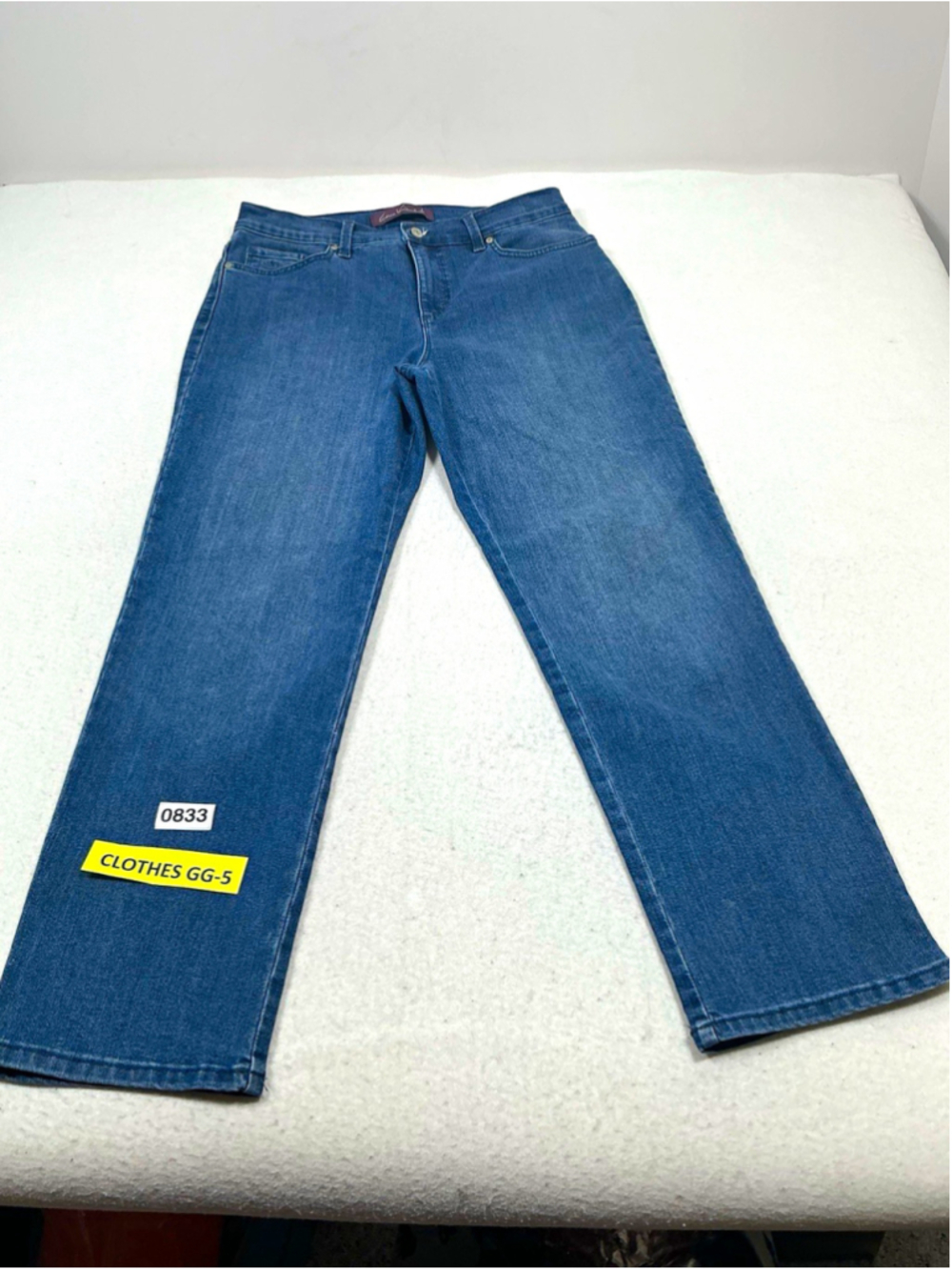 Gloria Vanderbilt Amanda Straight Stretch Blue Denim Jeans Women's 12S